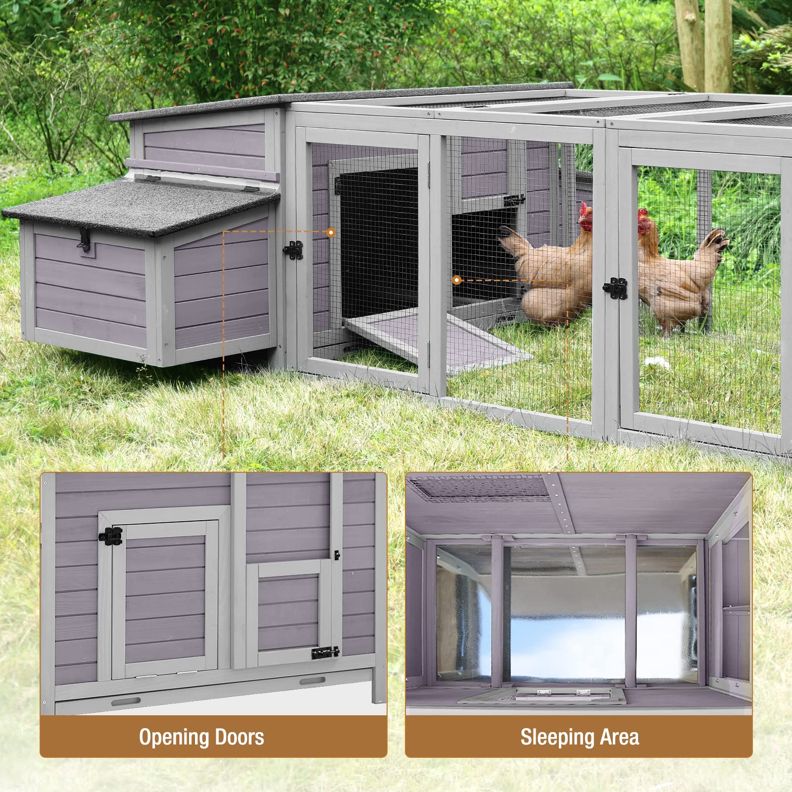 Amazon | 鶏小屋 103インチ 大型 鶏小屋 RunO utdoor ヘンハウス